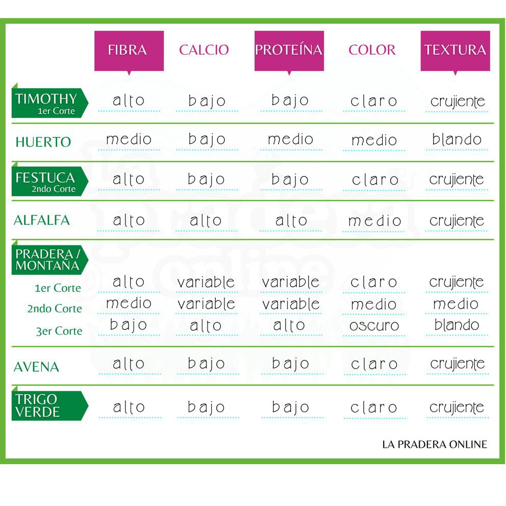 Tipos de henos y sus características | La Pradera Online