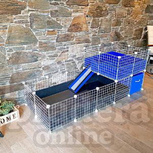 Jaula C&C 2x4 con Loft 2x2 y despensa