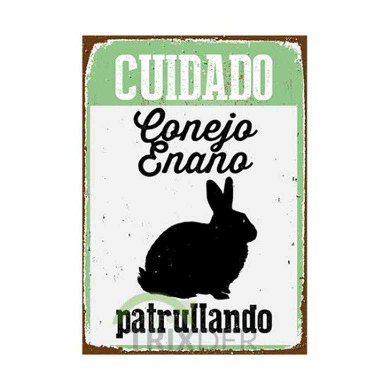 Cartel 'Conejo Enano Patrullando'