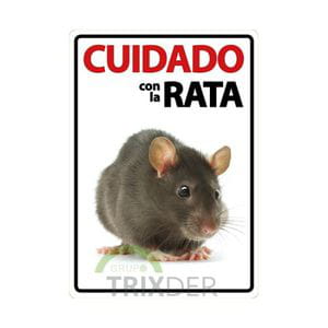 Cartel 'Cuidado con la Rata'