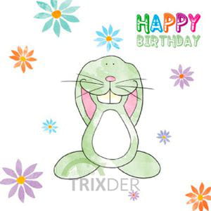 Tarjeta Conejo Cumpleañero