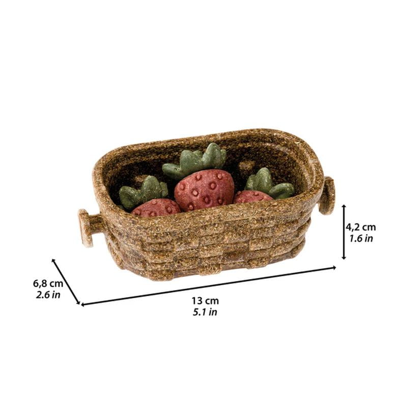 Cesta de fresas comestible